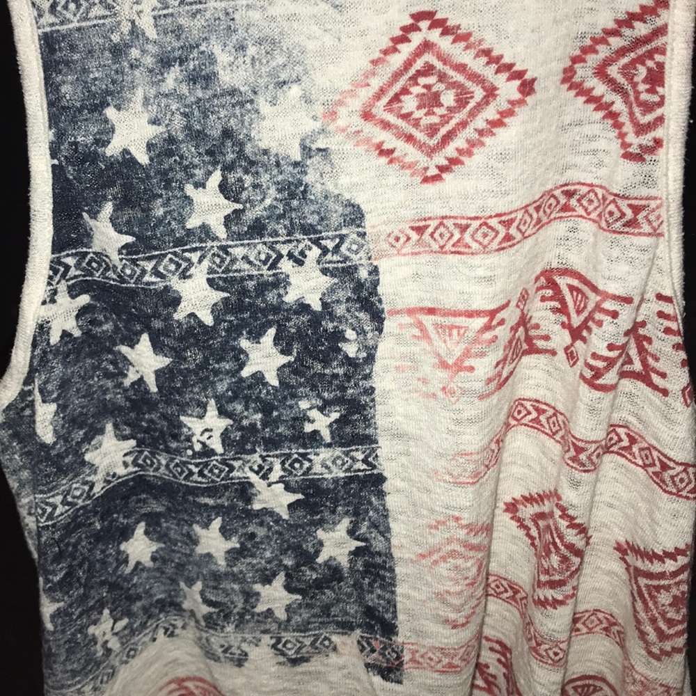 Red, white and blue tank top